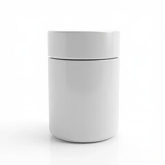 Blank White Cosmetic Jar Container Mockup for Cream Lotion or Powder Product Packaging Design