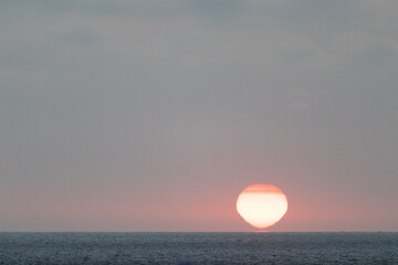 Atardecer nublado