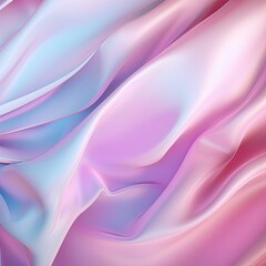 Obraz premium Smooth pink and blue satin fabric with soft folds and a glowing sheen. Abstract luxury texture for textile and artistic design projects.