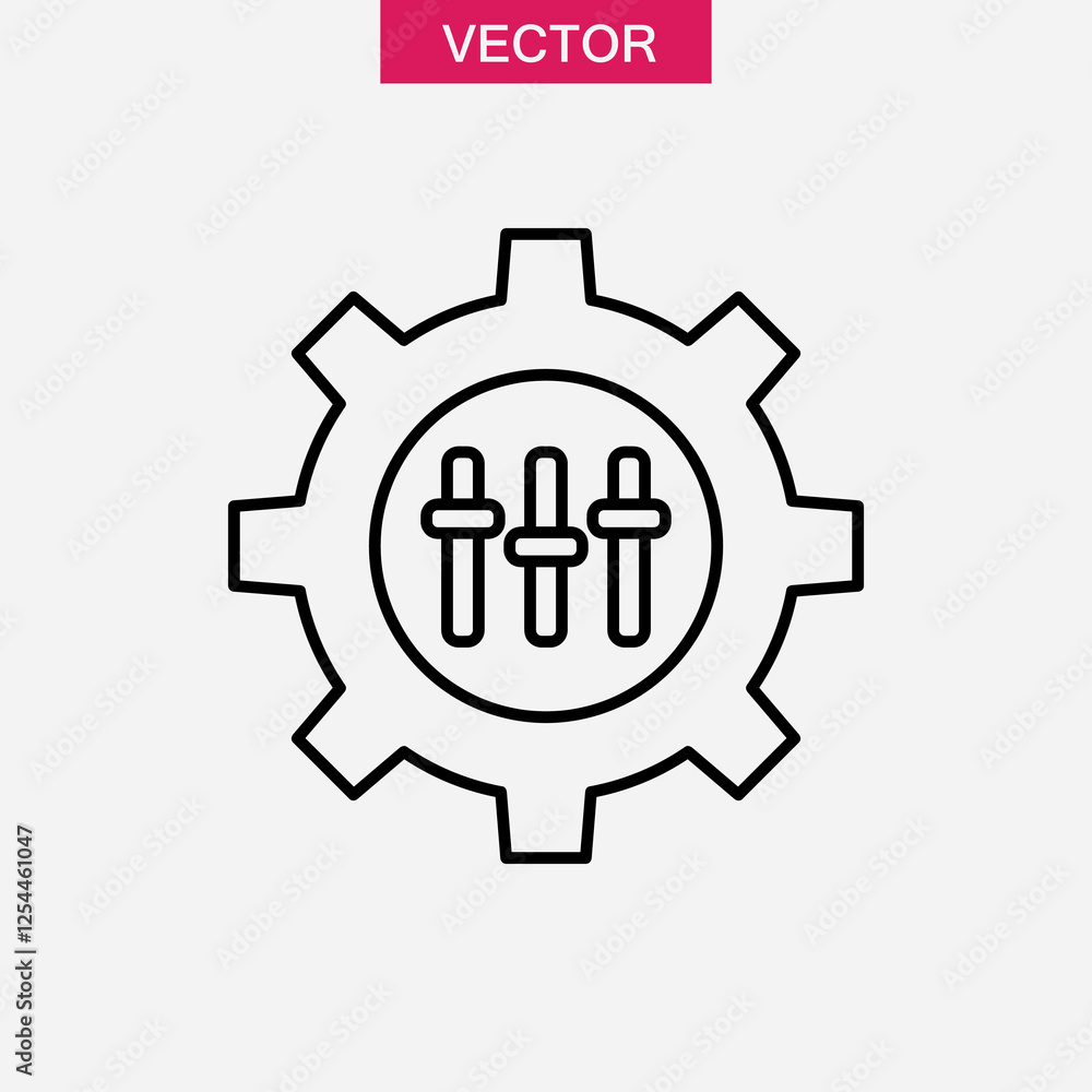 Aufkleber customization, service, setting vector flat black linear illustration for web and app..eps