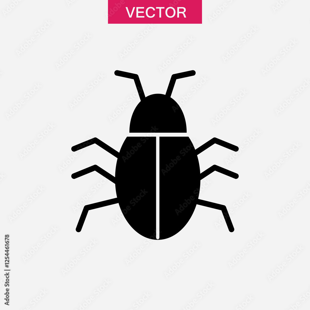 Poster insects, bug icon vector flat black simple illustration for web and app..eps