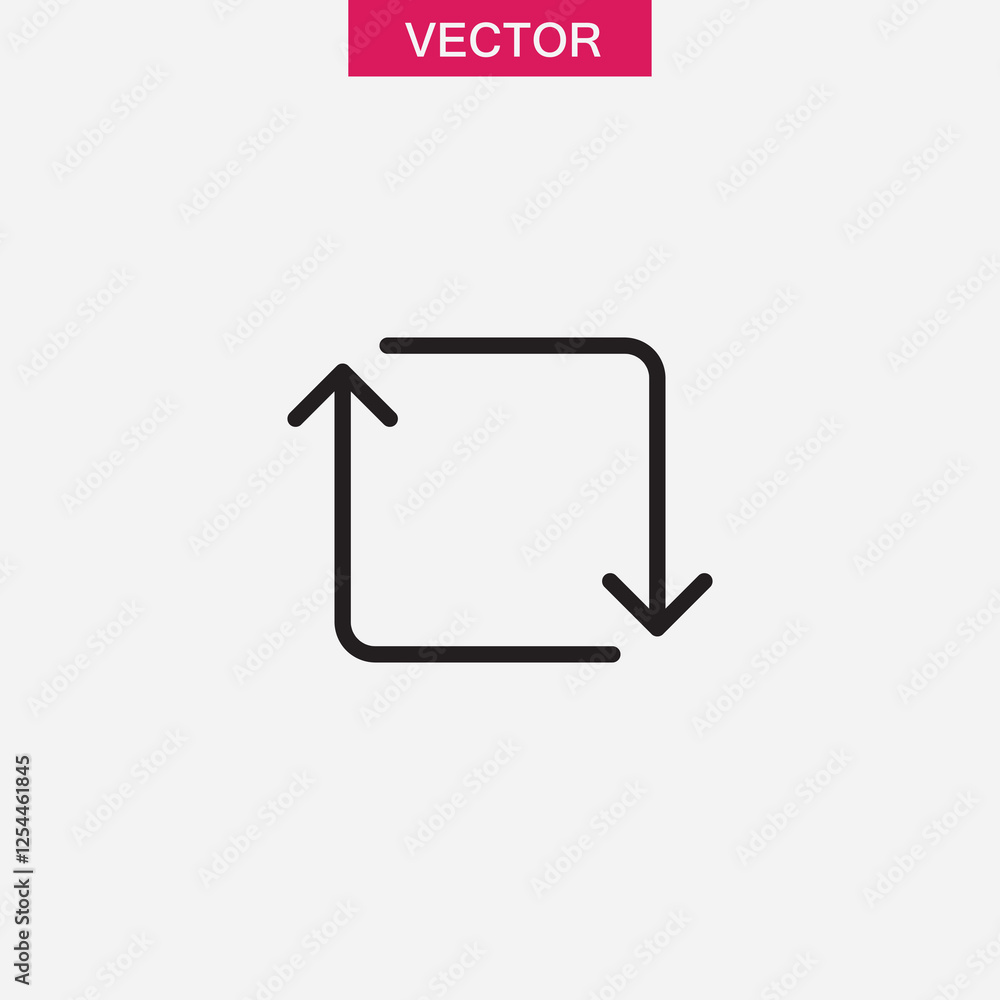 Poster line arrow icon. vector flat black simple illustration for web and app..eps