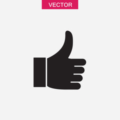 Thumb up icon.vector flat black simple trendy style illustration for web and app..eps