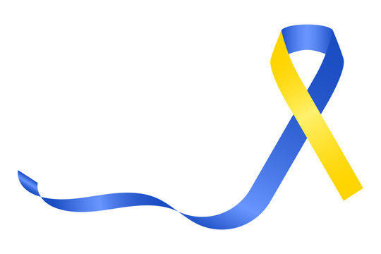 Vector illustration of Down Syndrome ribbon on transparent background
