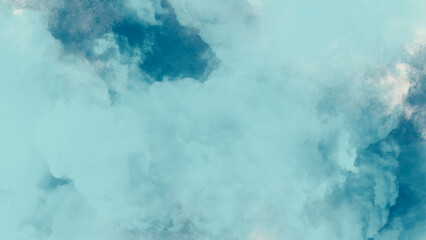 Cloudy sky blue banner panoramic background. Light blue background with watercolor. Vintage Blue watercolor background for your design,