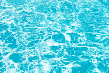 Pool water background, blue wave abstract or rippled water texture background.