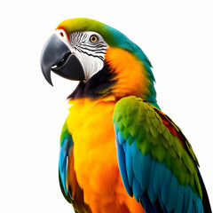 Fototapeta premium Portrait of a macaw isolated on the white background