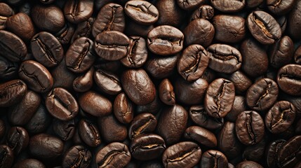 Fototapeta premium Close-Up of Roasted Coffee Beans