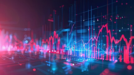 abstract financial forecasting models and predictive analytics