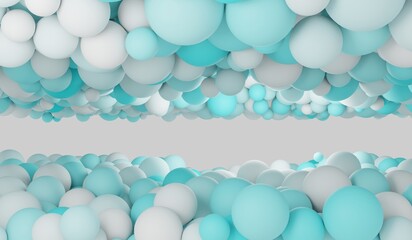 Background, circle podium, ball, 3D illustration