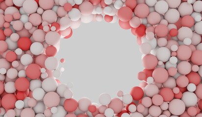 Background, circle podium, ball, 3D illustration