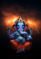 Fototapeta premium Hindu lord Ganesha | Ganpati | Ganesh | Ganpati festival | Ganesh Chaturthi 