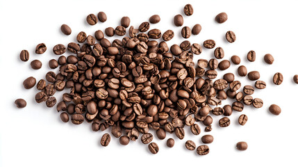  coffee beans on white background