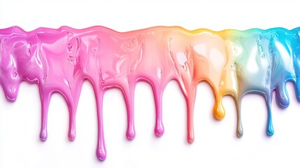 Rainbow Paint Dripping Downwards