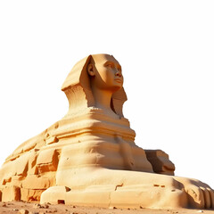 a historic sphinx isolated on the white background