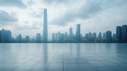 Obraz premium Urban Skyline with a Clear View