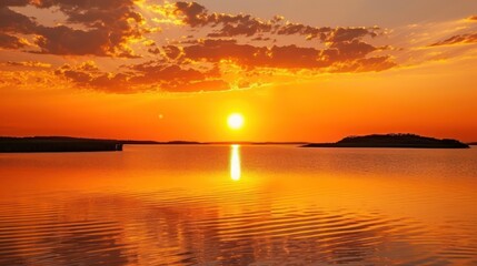 Fototapeta premium Sunset Over Water