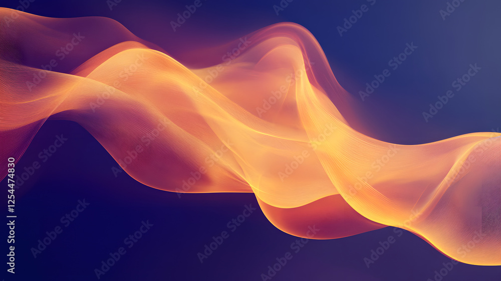 Poster close up of swirling orange smoke against a dark background creating an abstract visual effect