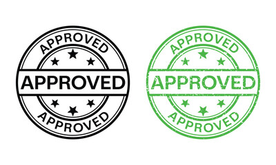 Vector approved stamp template