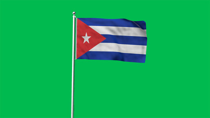 High detailed flag of Cuba. National Cuba flag. North America. 3D illustration.