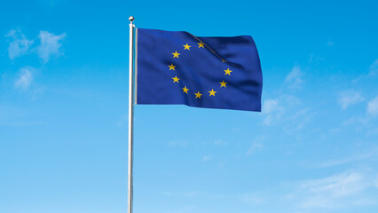High detailed flag of Europe. National Europe flag. Europe. 3D illustration.