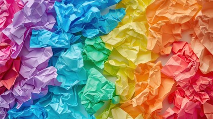 Colorful Crumpled Paper Background
