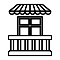 balcony Line Icon