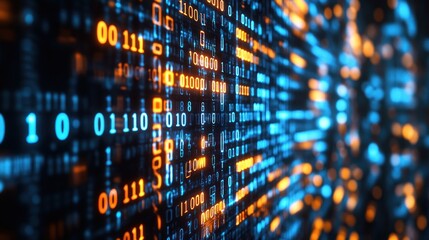 Obraz premium Abstract Binary Code Background