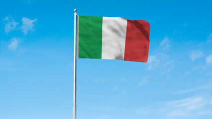 High detailed flag of Italy. National Italy flag. Europe. 3D illustration.