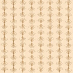 Elegant Palm Motif Seamless Pattern. Golden Fan Illustration Wallpaper. Rustic Sunburst Abstract Repeat Pattern Background. Vintage Radiance Pattern.