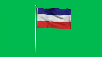 High detailed flag of Los Altos. National Los Altos flag. 3D illustration.