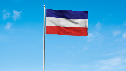 High detailed flag of Los Altos. National Los Altos flag. 3D illustration.