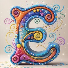 vector illustration for letter E