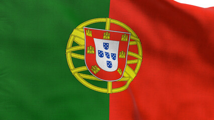Obraz premium High detailed flag of Portugal. National Portugal flag. Africa. Europe. 3D illustration.