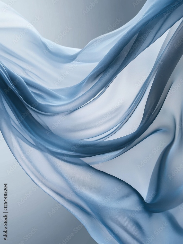 Leinwandbilder elegance captured in flowing silk fabrics against a soft neutral background with light creating gent