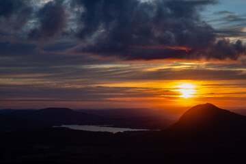 sunrise over the valley