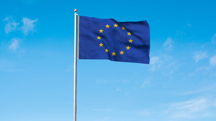 High detailed flag of Europe. National Europe flag. Europe. 3D illustration.