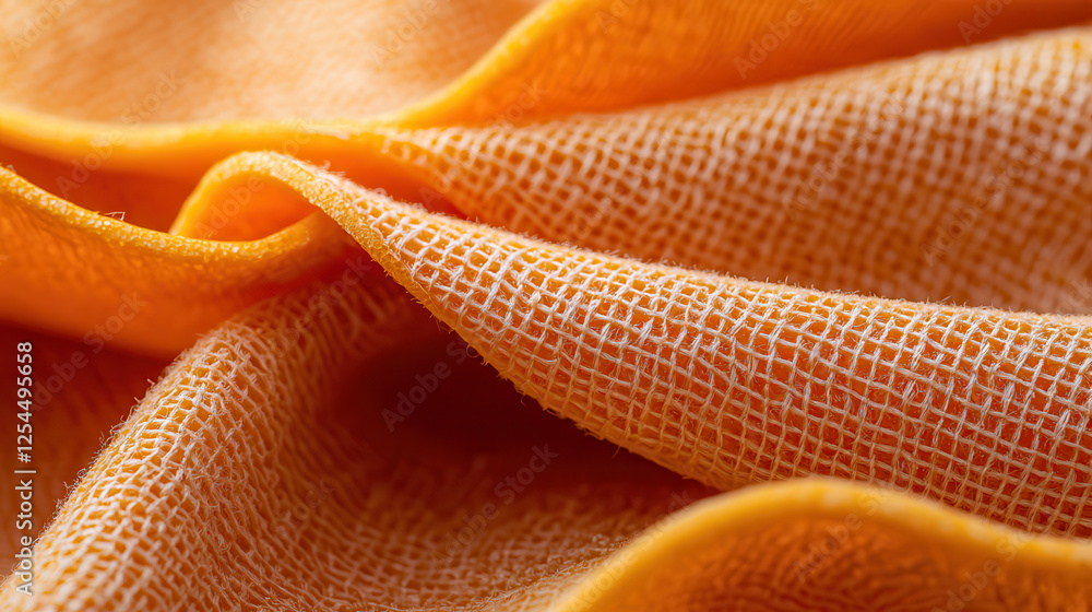 Leinwandbilder soft orange fabric with textured weave, perfect for various designs and crafts. vibrant color adds w