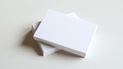 Blank business cards on white background, design mockup