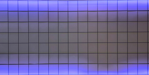 Modern Wall with Blue LED Lighting