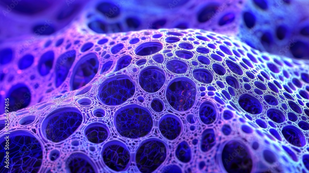Poster abstract close-up image of colorful bubbles on a textured surface with intricate details and mesmeri