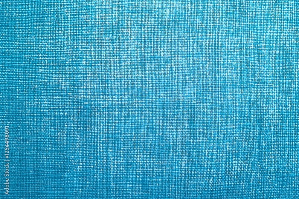 Poster azure textured fabric: close-up of a teal blue fabric with a subtle woven texture, ideal for backgro