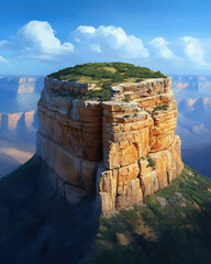 Majestic rock formation grand canyon landscape photography natural wonder aerial view serenity in nature