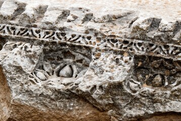 Fractured Marble Pillar Detail