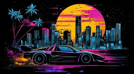 Retro City Sunset Drive