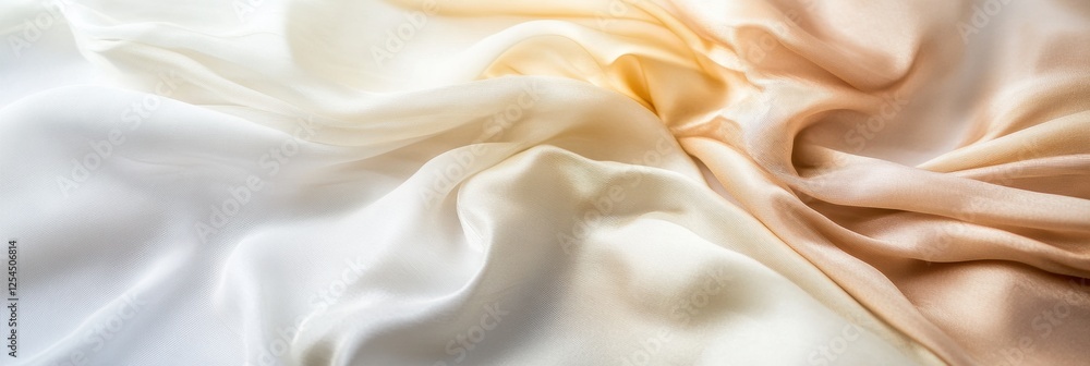 Poster soft silk fabrics gracefully draped on a neutral background with elegant tones for creative design i