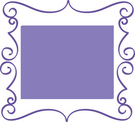 Lavender Ornate Frame with Delicate Swirls and Elegant Design