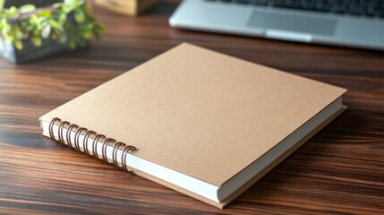 Spiral Bound Notebook on Wooden Desk