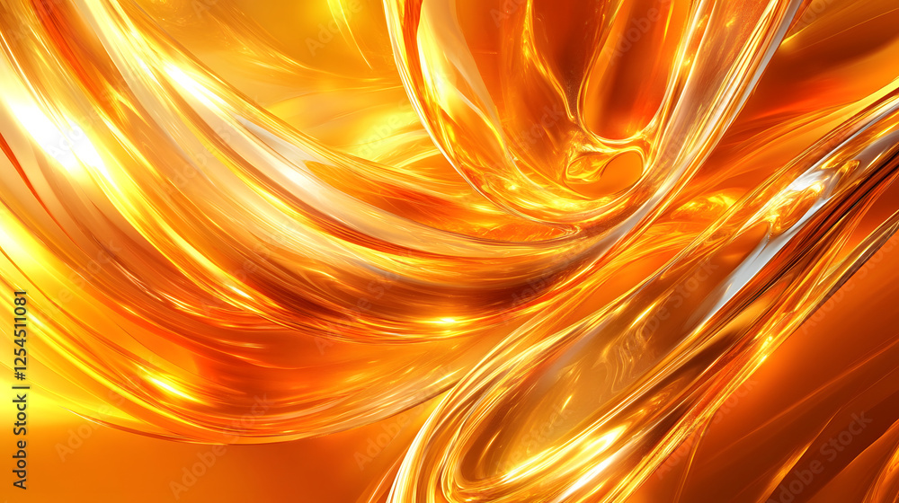 Poster abstract golden background with a celestial fusion design and glowing elements in a harmonious compo