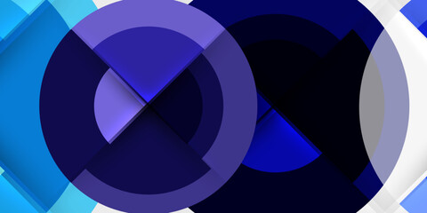 Techno circles and semi circles. Vector Illustration For Wallpaper, Banner, Background, Card, Book Illustration, landing page